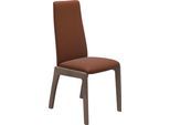 Polsterstuhl STRESSLESS "Laurel", braun (copper paloma, walnuss), B:57cm H:92cm T:59cm, Leder PALOMA: PALOMA ist ein durchgefärbtes Semianilin-Möbelleder mit natürlicher Narbung., Stühle, Polsterstuhl, Low Back, Größe L, mit abgerundeten Beinen in Walnuss