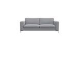 2,5-Sitzer FLEXLUX "Fiore, super Sitzkomfort durch Kaltschaum im Sitz", grau (sophisto gre), B:196cm H:85cm T:92cm, 100% Polyester, Sofas, 2 5-Sitzer, breite Armlehnen, Füße Alu