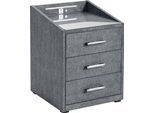 Nachtkonsole ED EXCITING DESIGN "Moon", grau (anthrazit, uran 04 anthrazit), B:47cm H:61cm T:46cm, Sideboards, Nachtkonsole, mit LED-Beleuchtung und USB-Anschluss & USB-C-Anschluss