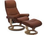 Relaxsessel STRESSLESS "View", braun (copper paloma), B:82cm H:108cm T:81cm, Leder BATICK: BATICK ist ein leicht korrigiertes, durchgefärbtes und genarbtes Möbelleder, bei dem die meisten Unebenheiten und Spuren in der Regel entfernt wurden.;Leder PALOMA: PALOMA ist ein durchgefärbtes Semianilin-Möbelleder mit natürlicher Narbung.;ROHLEDER Stoff Q2 FARON: Ein fester zuverlässiger Bouclé mit einem