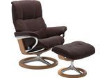 Relaxsessel STRESSLESS "Mayfair", braun (chocolate paloma), B:79cm H:102cm T:73cm, Leder BATICK: BATICK ist ein leicht korrigiertes, durchgefärbtes und genarbtes Möbelleder, bei dem die meisten Unebenheiten und Spuren in der Regel entfernt wurden.;Leder PALOMA: PALOMA ist ein durchgefärbtes Semianilin-Möbelleder mit natürlicher Narbung.;ROHLEDER Stoff Q2 FARON: Ein fester zuverlässiger Bouclé mit