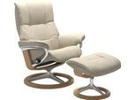 Relaxsessel STRESSLESS "Mayfair", beige (cream batick), B:83cm H:102cm T:74cm, Leder BATICK: BATICK ist ein leicht korrigiertes, durchgefärbtes und genarbtes Möbelleder, bei dem die meisten Unebenheiten und Spuren in der Regel entfernt wurden.;Leder PALOMA: PALOMA ist ein durchgefärbtes Semianilin-Möbelleder mit natürlicher Narbung.;ROHLEDER Stoff Q2 FARON: Ein fester zuverlässiger Bouclé mit eine