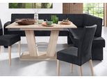Eckbank HOME AFFAIRE "Umag", schwarz, B:210cm H:89cm T:160cm, 100% Polyester Primabelle ( Microfaser );100% Polyester Duncan ( Luxus-Microfaser), Sitzbänke, Eckbank, 210 x 60 cm