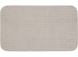 Badematte GÖZZE "Berlin", grau (taupe), H:7mm, Polyester, Badematten, Badematte, Badteppich, Uni Farben, Cord Optik, waschbar