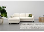Ecksofa SIT & MORE "Maggiore L-Form", grau (grau, weiß), B:258cm H:88cm T:173cm, 95% Polyester, 5% Polyamid, Sofas, Ecksofa, wahlweise mit Kopfteilverstellung, Bettfunktion und Bettkasten