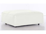 Hocker MUSTERRING "LUCIA", grau (stone bax), B:120cm H:43cm T:120cm, Flachgewebe VALMONT (60% Baumwolle/40% Leinen);Leder PURO, pigmentiertes Leder;Microfaser CRONA (100% Polyester);Flachgewebe FLORIS (100% Polyester);Leder BAX, pigmentiertes Leder, Hocker, Hocker