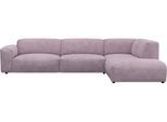 Ecksofa FLEXLUX "Lucera, super bequem durch hochwertigen Sitzaufbau mit Kaltschaum", lila (soft lavender), B:321cm H:73cm T:231cm, 85% Polyester/15%Polyamide, Sofas, Ecksofa, modern & anschmiegsam, L-Form, Designsofa