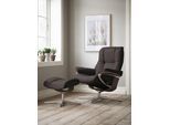 Relaxsessel STRESSLESS "Mayfair", braun (chocolate paloma), B:83cm H:102cm T:74cm, Leder PALOMA: PALOMA ist ein durchgefärbtes Semianilin-Möbelleder mit natürlicher Narbung., Sessel, Relaxsessel, mit Cross Base, Größe S, M & L, Holzakzent Wenge