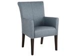 Esszimmerstuhl HOME AFFAIRE "King", blau (petrol, buche wenge), B:60cm H:92cm T:65cm, 100% Polyester, Stühle, Esszimmerstuhl, Polsterstuhl, Armlehnstuhl, Gestell Massivholz