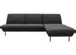 Ecksofa "LOOKS IX L-Form", grau (anthrazit), B:274cm H:92cm T:168cm, 100% Polyester, LOOKS BY WOLFGANG JOOP, Sofas, Ecksofa, Quersteppung, ohne Armlehnen