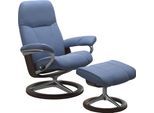 Relaxsessel STRESSLESS "Consul", blau (lazuli blau), B:78cm H:97cm T:70cm, Leder BATICK: BATICK ist ein leicht korrigiertes, durchgefärbtes und genarbtes Möbelleder, bei dem die meisten Unebenheiten und Spuren in der Regel entfernt wurden.;Leder PALOMA: PALOMA ist ein durchgefärbtes Semianilin-Möbelleder mit natürlicher Narbung.;ROHLEDER Stoff Q2 FARON: Ein fester zuverlässiger Bouclé mit einem st