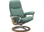 Relaxsessel STRESSLESS "Consul", grün (aqua grün paloma), B:91cm H:102cm T:79cm, Leder BATICK: BATICK ist ein leicht korrigiertes, durchgefärbtes und genarbtes Möbelleder, bei dem die meisten Unebenheiten und Spuren in der Regel entfernt wurden.;Leder PALOMA: PALOMA ist ein durchgefärbtes Semianilin-Möbelleder mit natürlicher Narbung.;ROHLEDER Stoff Q2 FARON: Ein fester zuverlässiger Bouclé mit ei