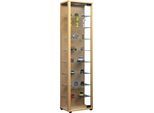 Standvitrine VCM "Holz Glas Stand Vitrine Sammelvitrine Edana Maxi", braun (buche), B:33cm, Obermaterial: 100% Holz Wood., Schränke, Standvitrine