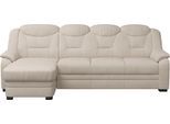 Ecksofa COTTA "Marcus L-Form", beige, B:257cm H:99cm T:162cm, 100% Polyester, Sofas, Ecksofa, wahlweise mit Bettfunktion