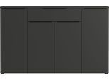 Sideboard GERMANIA "Mailand", grau (graphit), B:161cm H:101cm T:40cm, Holzwerkstoff, Sideboards, Sideboard, Sideboard mit einer Schublade und 4 Türen, in graphit & weiß verfügbar
