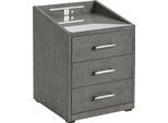 Nachtkonsole ED EXCITING DESIGN "Moon", braun (braun, uran 09 stone), B:47cm H:61cm T:46cm, Sideboards, Nachtkonsole, mit LED-Beleuchtung und USB-Anschluss & USB-C-Anschluss