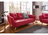 2,5-Sitzer HOME AFFAIRE "Baggio modern und romantisches Design, bequem", rot, B:196cm H:80cm T:103cm, Sofas, 2 5-Sitzer, Zierkissen inklusive