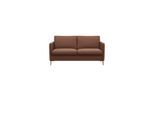 2-Sitzer FLEXLUX "Fiore", braun (old chesnut), B:149cm H:85cm T:92cm, 100% Echteder, Sofas, 2-Sitzer, schmale Armlehnen, Kaltschaum, Füße Alu+ Eiche