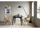 Polsterstuhl STRESSLESS "Laurel", beige (sand paloma, eiche gekalkt), B:58cm H:92cm T:59cm, Leder PALOMA: PALOMA ist ein durchgefärbtes Semianilin-Möbelleder mit natürlicher Narbung., Stühle, Polsterstuhl, Low Back mit Armlehne, Größe L, mit schräggestellten Beinen in Eiche