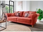 Big-Sofa HOME AFFAIRE "Tassilo Mega Sofa mit viel Platz, bequem durch Kaltschaum im Sitz", orange (koralle), B:266cm H:95cm T:110cm, 100% Polyester, Sofas, Big-Sofa