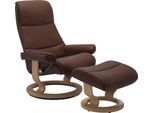 Relaxsessel STRESSLESS "View", braun (malt braun batick), B:82cm H:108cm T:81cm, Leder BATICK: BATICK ist ein leicht korrigiertes, durchgefärbtes und genarbtes Möbelleder, bei dem die meisten Unebenheiten und Spuren in der Regel entfernt wurden.;Leder PALOMA: PALOMA ist ein durchgefärbtes Semianilin-Möbelleder mit natürlicher Narbung.;ROHLEDER Stoff Q2 FARON: Ein fester zuverlässiger Bouclé mit ei
