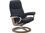 Relaxsessel STRESSLESS "Consul", blau (shadow blau paloma), B:91cm H:102cm T:79cm, Leder BATICK: BATICK ist ein leicht korrigiertes, durchgefärbtes und genarbtes Möbelleder, bei dem die meisten Unebenheiten und Spuren in der Regel entfernt wurden.;Leder PALOMA: PALOMA ist ein durchgefärbtes Semianilin-Möbelleder mit natürlicher Narbung.;ROHLEDER Stoff Q2 FARON: Ein fester zuverlässiger Bouclé mit