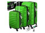 KESSER® 3tlg. Hartschalenkofferset Hartschalenkoffer Reisekoffer Set Reisekofferset Trolley Koffer Inkl. Kofferwaage + Gepäckanhänger Rollkoffer Schloss 4 Rollen ABS-Hartschale Teleskopgriff M-L-XL