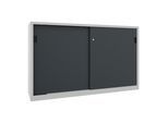 Pavoy Schiebetürenschrank, 1200x2000x400 mm, 4 Böden verzinkt, RAL 7035/7016 (30301-200-400-735716)