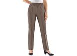Jerseyhose CLASSIC BASICS, Damen, Gr. 24, Kurzgrößen, grau (taupe), 100% Polyester, unifarben, lang, Hosen Jerseyhose