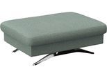 Pouf FLEXLUX "Glow Sitzhocker, Polsterhocker", blau (sky blau), B:95cm H:81cm T:65cm, Leder, Poufs, Pouf, Hocker mit Stauraum, Fuß Alu