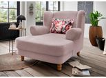 Loveseat HOME AFFAIRE "Tassilo", rosa (flamingo), B:121cm H:107cm T:147cm, 100% Polyester, Sessel
