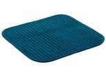 Badematte GÖZZE "Berlin", blau (petrol), H:7mm, Polyester, Badematten, Badematte, Badteppich, Uni Farben, Cord Optik, waschbar