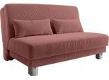 Schlafsofa HOME AFFAIRE "Gina", orange (terrakotta), B:160cm H:86cm T:195cm, Sofas, Schlafsofa, mit einem Handgriff vom Sofa zum Bett