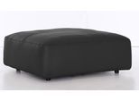 Hocker MUSTERRING "LUCIA", schwarz (schwarz puro), B:120cm H:43cm T:120cm, Flachgewebe VALMONT (60% Baumwolle/40% Leinen);Leder PURO, pigmentiertes Leder;Microfaser CRONA (100% Polyester);Flachgewebe FLORIS (100% Polyester);Leder BAX, pigmentiertes Leder, Hocker, Hocker