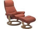 Relaxsessel STRESSLESS "View", rot (henna paloma), B:82cm H:108cm T:81cm, Leder BATICK: BATICK ist ein leicht korrigiertes, durchgefärbtes und genarbtes Möbelleder, bei dem die meisten Unebenheiten und Spuren in der Regel entfernt wurden.;Leder PALOMA: PALOMA ist ein durchgefärbtes Semianilin-Möbelleder mit natürlicher Narbung.;ROHLEDER Stoff Q2 FARON: Ein fester zuverlässiger Bouclé mit einem str