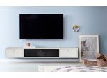TV-Board HAMMEL FURNITURE "Mistral Fernsehschrank, Medienmöbel, Hängend", weiß, B:177cm H:23cm T:32,5cm, Sideboards, TV-Board, mit Klappe mit Akustikstoff, Kabeldurchführung, Lowboard, B: 177 cm