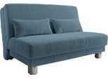 Schlafsofa HOME AFFAIRE "Gina", blau (petrol), B:160cm H:86cm T:195cm, Sofas, Schlafsofa, mit einem Handgriff vom Sofa zum Bett