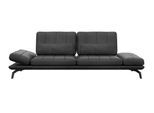 3-Sitzer FLEXLUX "Tropea Funktionssofa, Designsofa, Relaxfunktion, TV-Couch", schwarz (jade schwarz), B:252cm H:90cm T:145cm, Sofas, mit Armteilverstellung sowie Sitztiefenverstellung, Breite 252 cm