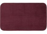 Badematte GÖZZE "Berlin", lila (brombeer), H:7mm, Polyester, Badematten, Badematte, Badteppich, Uni Farben, Cord Optik, waschbar