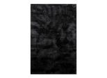 Teppich HOMIE LIVING "Pisa", schwarz, B:120cm H:25mm L:170cm, Polyester, Teppiche, Teppich, Hochflor, Microfaser, uni, weich, Shaggy, Wohnzimmer, Schlafzimmer