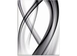 Glasbild ARTLAND "Abstrakte Komposition", schwarz (farbe bild(er): schwarz), B:60cm H:80cm, Bilder, in verschiedenen Größen