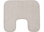 Badematte GÖZZE "Berlin", grau (taupe), H:7mm, Polyester, Badematten, Badematte, Badteppich, Uni Farben, Cord Optik, waschbar