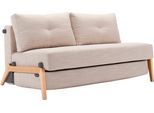Schlafsofa INNOVATION LIVING ™ "Cubed Klappsofa, hochwertige Schlaffunktion, Design und extra Komfort", beige (natur), B:148cm H:79cm T:98cm, Sofas, Schlafsofa, Frontauszug, sehr platzsparend, abgewinkelt Sitzen, waagerecht liegen