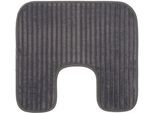 Badematte GÖZZE "Berlin", grau (anthrazit), H:7mm, Polyester, Badematten, Badematte, Badteppich, Uni Farben, Cord Optik, waschbar