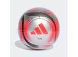 Fußball ADIDAS PERFORMANCE "MESSI CLUB" Gr. 5, silber (silber metallic, lucid rot, schwarz), Bälle, 5, 0,4 g, Thermoplastisches Polyurethan (TPU), B:22,3cm H:17,3cm T:22cm