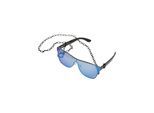 Sonnenbrille URBAN CLASSICS "Urban Classics Unisex 103 Chain Sunglasses", Damen, blau (blk, blau), Sonnenbrillen Sonnenbrille