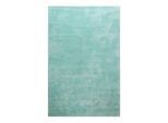 Teppich HOMIE LIVING "Pisa", blau (türkis), B:160cm H:25mm L:230cm, Polyester, Teppiche, Teppich, Hochflor, Microfaser, uni, weich, Shaggy, Wohnzimmer, Schlafzimmer