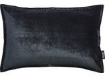 Dekokissen DONE. "Glam", schwarz (schwarz, unifarben), B:40cm L:60cm, Polyester, Dekokissen_Sitzkissen_Kissenhüllen, unifarben, Reißverschluss, Kissenhülle ohne Füllung, 1 Stück