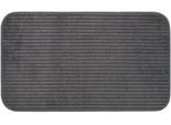 Badematte GÖZZE "Berlin", grau (anthrazit), H:7mm, Polyester, Badematten, Badematte, Badteppich, Uni Farben, Cord Optik, waschbar