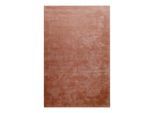 Teppich HOMIE LIVING "Pisa", braun (cognac), B:70cm H:25mm L:140cm, Polyester, Teppiche, Teppich, Hochflor, Microfaser, uni, weich, Shaggy, Wohnzimmer, Schlafzimmer